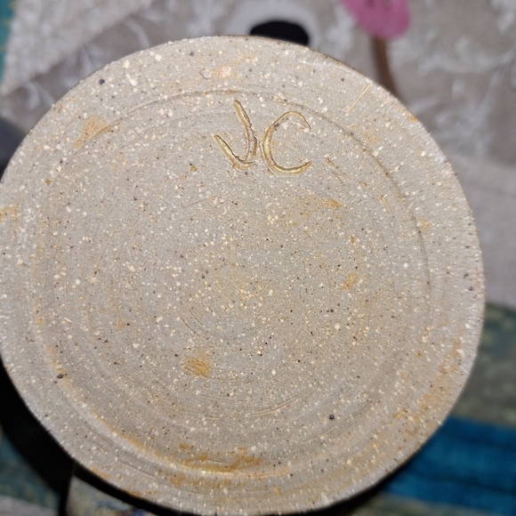 Handcrafted Blue and Creamy Brown Ceramic Mugs, (2), by JC - Picture 2 of 8